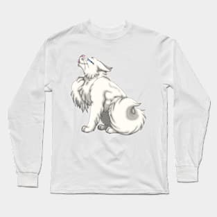 White Longhair Long Sleeve T-Shirt